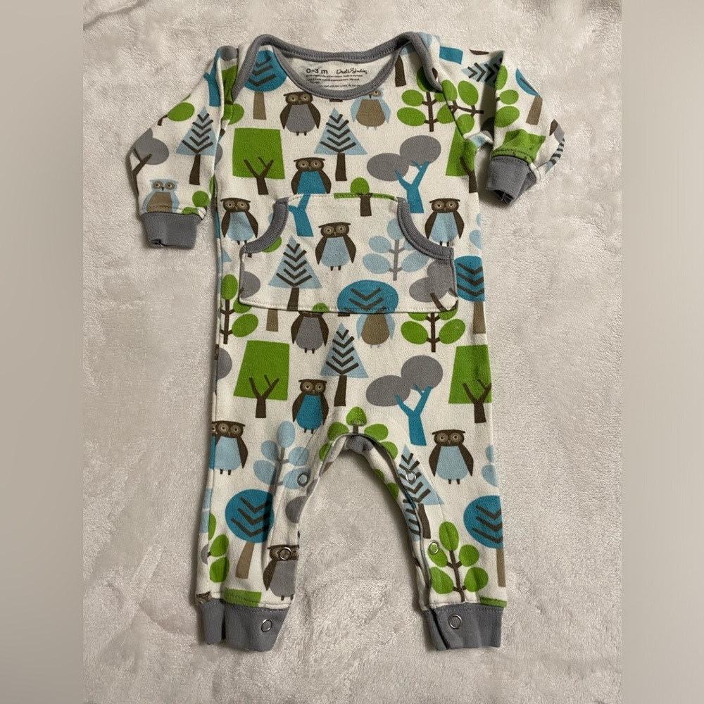 Dwell Studio Owls Sky Playsuit 0-3 month